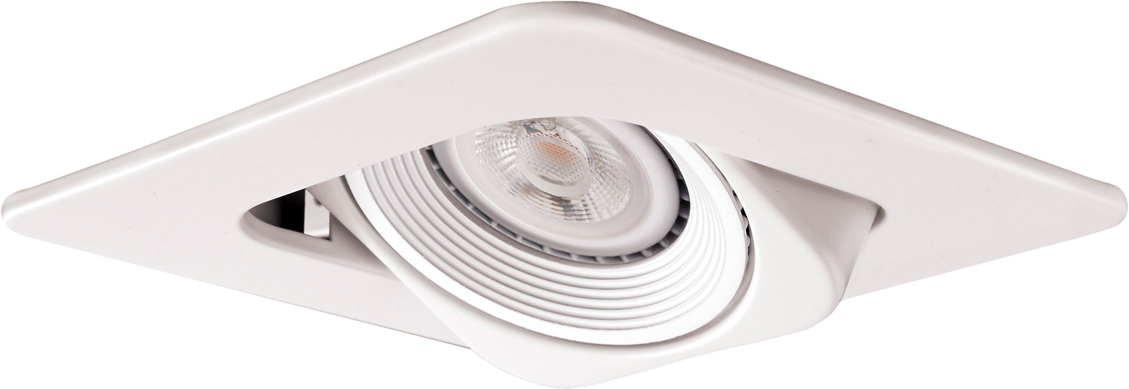 Elco Lighting 4" Square Adjustable Gimbal with Baffle Trim, MR16, EL2440W