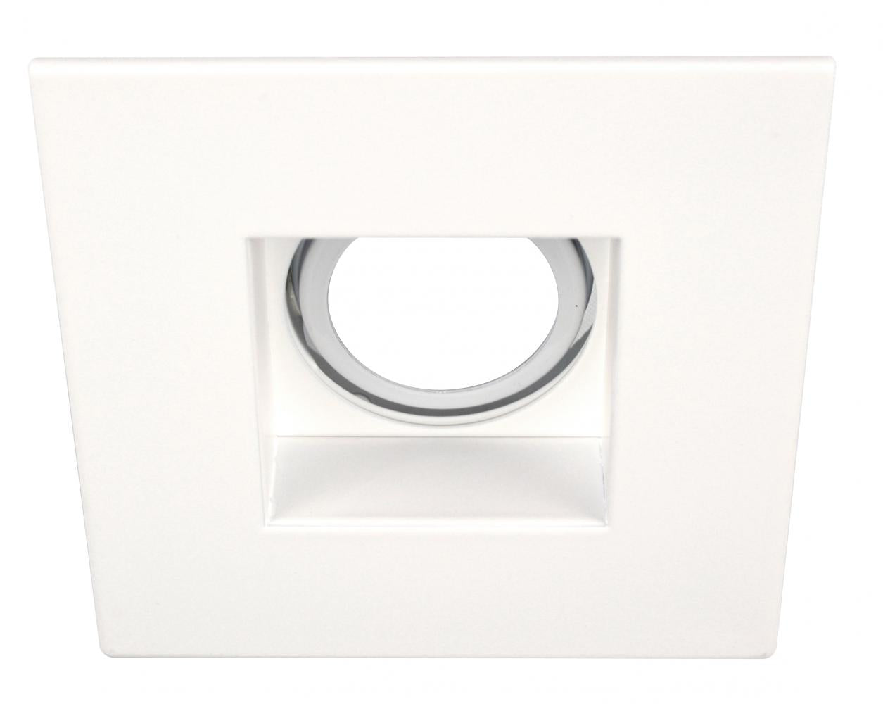 Elco Lighting 4" Steel Square Adjustable Reflector Trim, MR16, White, EL2482W