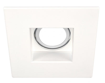 Elco Lighting 4" Steel Square Adjustable Reflector Trim, MR16, White, EL2482W