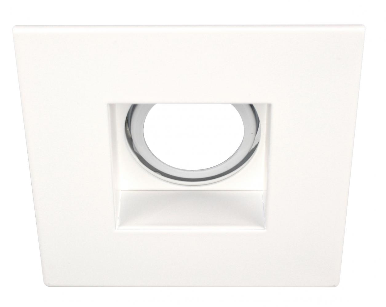 Elco Lighting 4" Steel Square Adjustable Reflector Trim, MR16, Chrome, EL2482CN