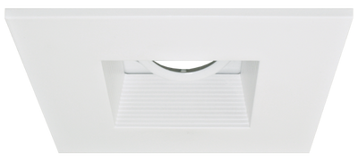 Elco Lighting 4" Die-Cast Aluminum Square Adjustable Baffle Trim, MR16, Black, EL2484B