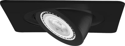 Elco Lighting 4" Die-Cast Adjustable with Square Trim, MR16, Black, EL2488B