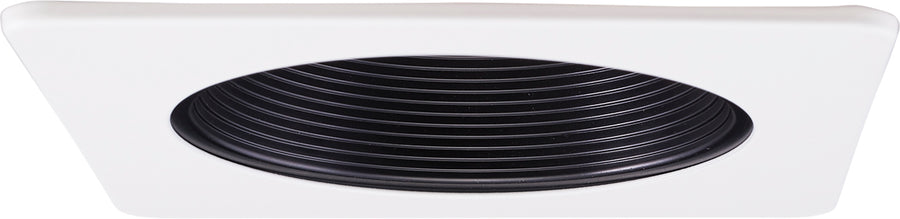 Elco Lighting 4" Square Phenolic Baffle Trim, GU10/GU5.3/PSA37, EL49LDRICA