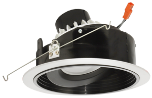 Elco Lighting 6" Round LED Adjustable Baffle with PAR30 Gimbal, 15W, CRI93+, CCT Selectable, TRIAC Dimming, EL376CT5B
