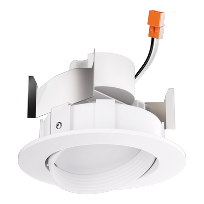Elco Lighting 4" LED Baffle Adjustable Gimbal Insert, 12W, CCT Selectable, CRI93, Triac/ELV, Black, EL414CT5B