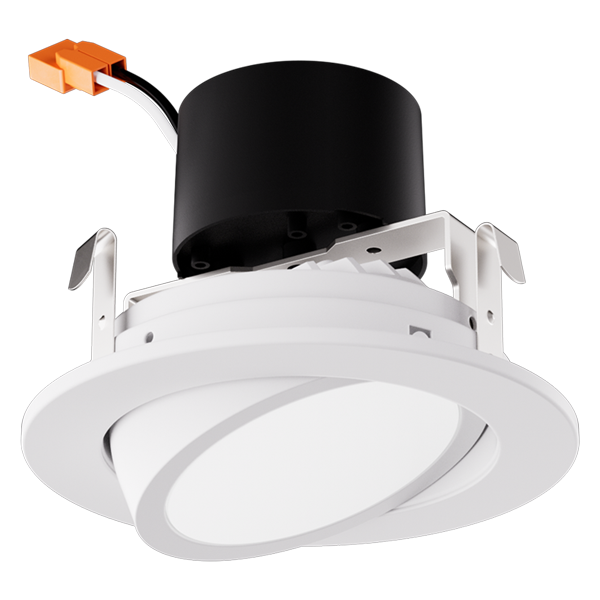 Elco Lighting 4" LED Adjustable Gimbal Insert, 9W, CCT Selectable, CRI 90+, Triac/ELV, Black, EL416CT5B