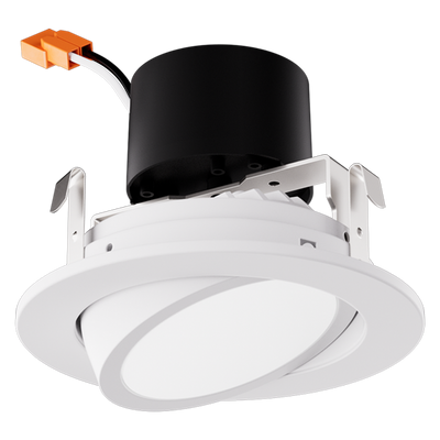 Elco Lighting 4" LED Adjustable Gimbal Insert, 9W, CCT Selectable, CRI 90+, Triac/ELV, Black, EL416CT5B