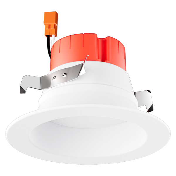 Elco Lighting 4" Round High Lumen LED Reflector Insert, 14W, 3500K, CRI 93+, Triac/ELV, Haze with White Trim, EL41735H