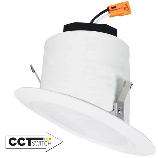 Elco Lighting 4" Sloped Ceiling Reflector Insert, 12W, CCT Selectable, TRIAC/ELV, Black, EL425CT5BB