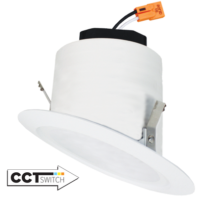 Elco Lighting 4" Sloped Ceiling Reflector Insert, 12W, CCT Selectable, TRIAC/ELV, Black, EL425CT5BB