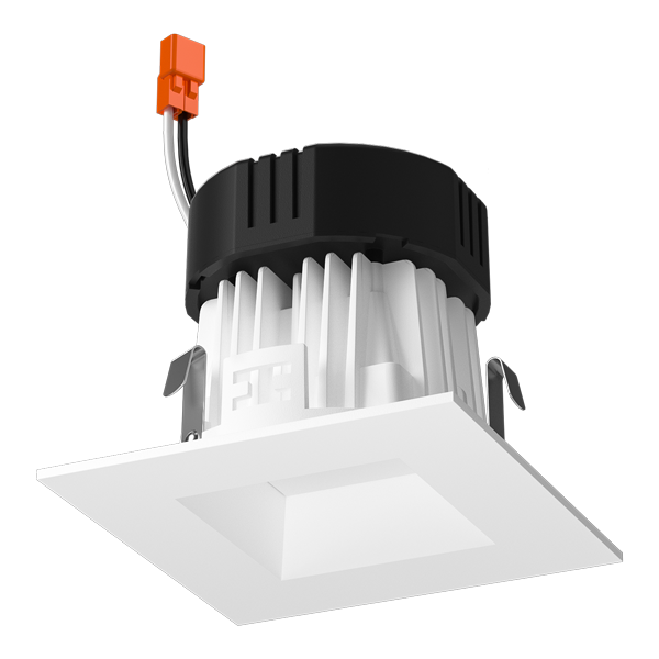 Elco Lighting EL434CT5 4" Square LED Reflector Insert, 10W, CCT Selectable, TRIAC Dimmable, White, EL434CT5W