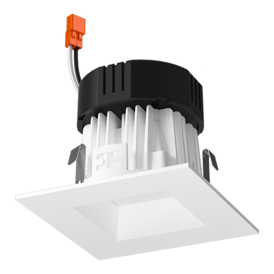 Elco Lighting EL434CT5 4" Square LED Reflector Insert, 10W, CCT Selectable, TRIAC Dimmable, Black, EL434CT5BB