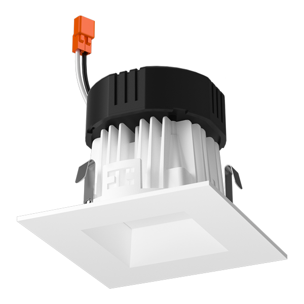 Elco Lighting EL434CT5 4" Square LED Reflector Insert, 10W, CCT Selectable, TRIAC Dimmable, Black, EL434CT5BB