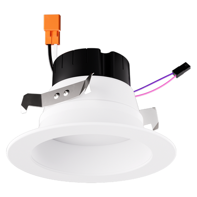 Elco Lighting 4" 0-10V LED Insert Reflector, 12W, 3000K, CRI93, Chrome/White, EL49540DCW