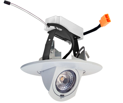 Elco Lighting 4" 0-10V Round Adjustable LED Insert, 12.6W, 3000K, CRI93, 0-10V, Black, EL49730DXB