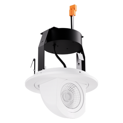 Elco Lighting 4" Round LED Adjustable Pull-Down Insert, 120V, Triac/ELV, White, EL49727W