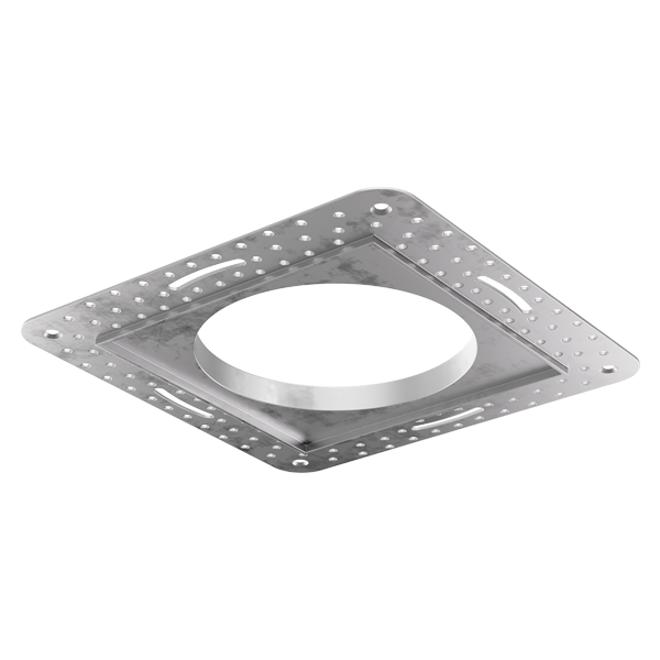 Elco Lighting 4" Square Flush Mount Trim Adaptor, EL4FMS