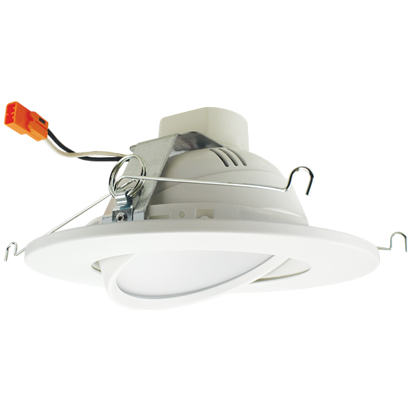 Elco Lighting 6" LED Gimbal Insert, 17W, 2700K, CRI90, Triac/ELV Dimmable, White, EL61330W