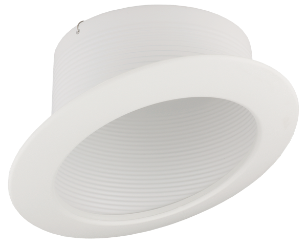 Elco Lighting 6" Sloped Baffle with Coil Springs Trim, White, EL623W