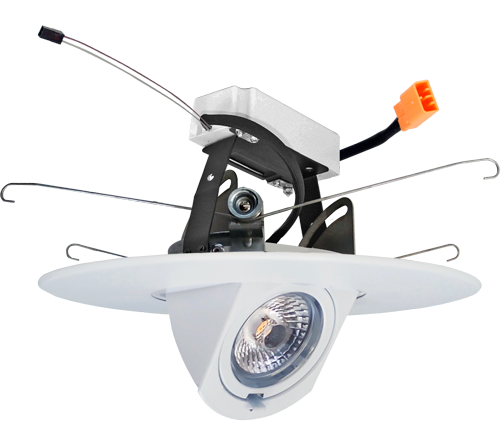 Elco Lighting 6" 0-10V Adjustable LED Insert, 12.6W, 3000K, CRI93, 0-10V Dimming, White, EL69730DXW