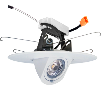 Elco Lighting 6" 0-10V Adjustable LED Insert, 12.6W, 3000K, CRI93, 0-10V Dimming, White, EL69730DXW