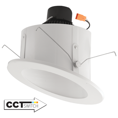 Elco Lighting 6" Slope Ceiling LED Baffle Insert, CCT Selectable, 120V, TRIAC, Bronze, EL713CT5B