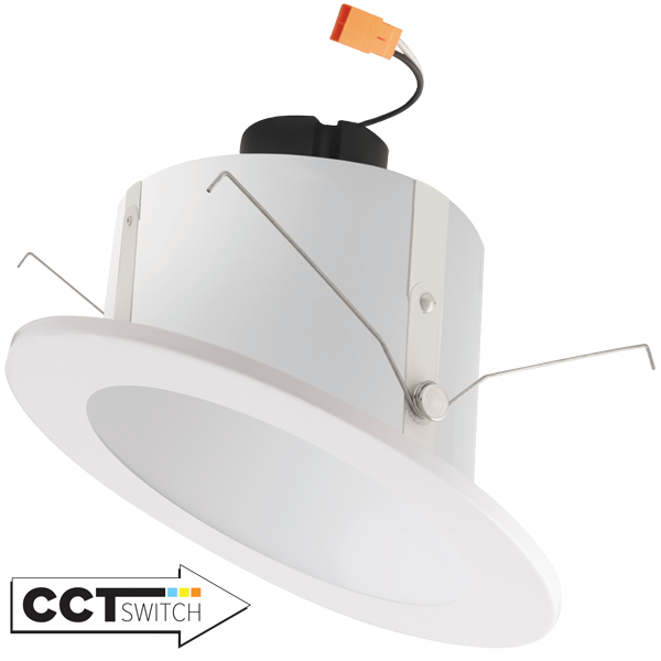 Elco Lighting 6" Sloped Ceiling LED Reflector Insert, CCT Selectable, TRIAC/ELV Dimming, Black, EL716CT5B