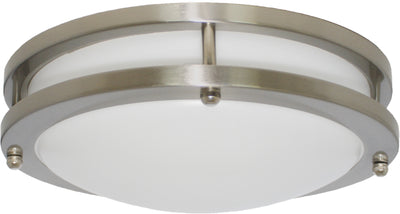 Elco Lighting Darby LED High Lumen Double Ring Ceiling Light, 10 In., 120V, TRIAC/ELV, White, ELD11030W