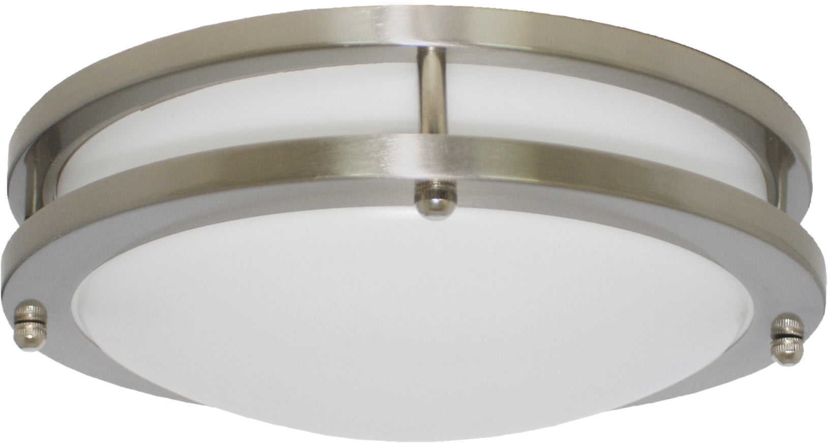 Elco Lighting Darby LED High Lumen Double Ring Ceiling Light, 10 In., 120V, TRIAC/ELV, White, ELD11040W