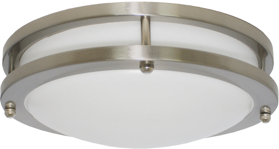 Elco Lighting Darby LED High Lumen Double Ring Ceiling Light, 10 In., 120V, TRIAC/ELV, White, ELD14CT5W