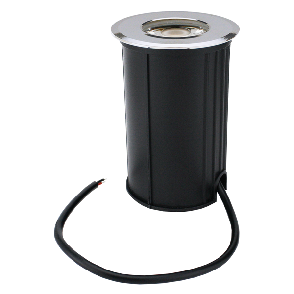 Elco Lighting In-Ground LED Light, 3W, 3000K, 12V, Triac/ELV Dimming, Copper Trim, ELIG330250CP