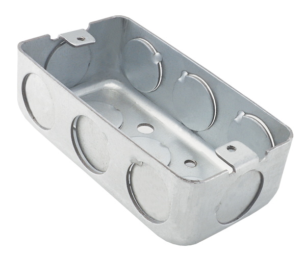 Elco Lighting Junction Box, 2" × 4", Galvanized Steel, ELJ242
