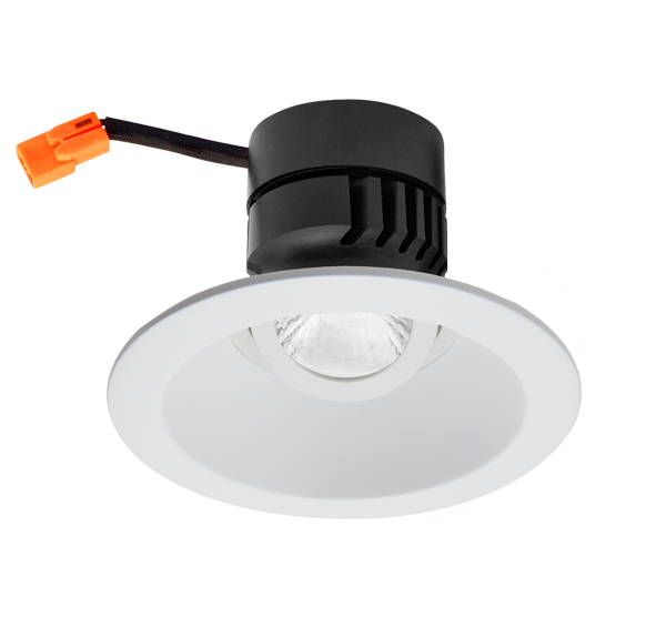 Elco Lighting Koto Module with Unique 4" Round Deep Reflector Trim, 10–12.5W, CCT Selectable, CRI95, Triac, White, ELK4715W