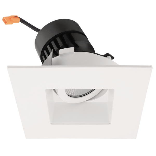 Elco Lighting Koto Module with Flexa 4" Square Adjustable Reflector Trim, 10–12.5W, CCT Selectable, CRI95+, Triac/ELV, White, ELK4759WW