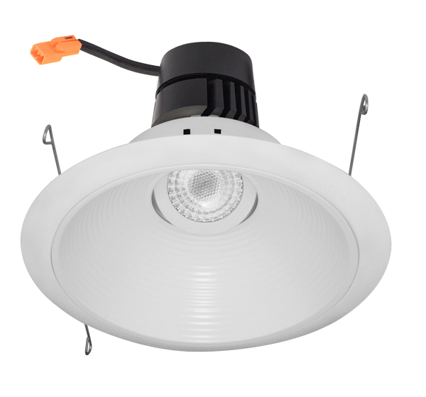 Elco Lighting Koto Module, 6" Flexa Round Adjustable Baffle Trim, 10–12.5W, CCT Selectable, CRI90, Triac/ELV, Black, ELK693BB