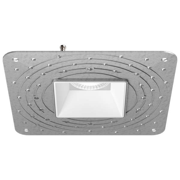 Elco Lighting Pex 3" Square Trimless Smooth Reflector Spackle Frame, Twist-On, Wet Location Rated, EL03SFS