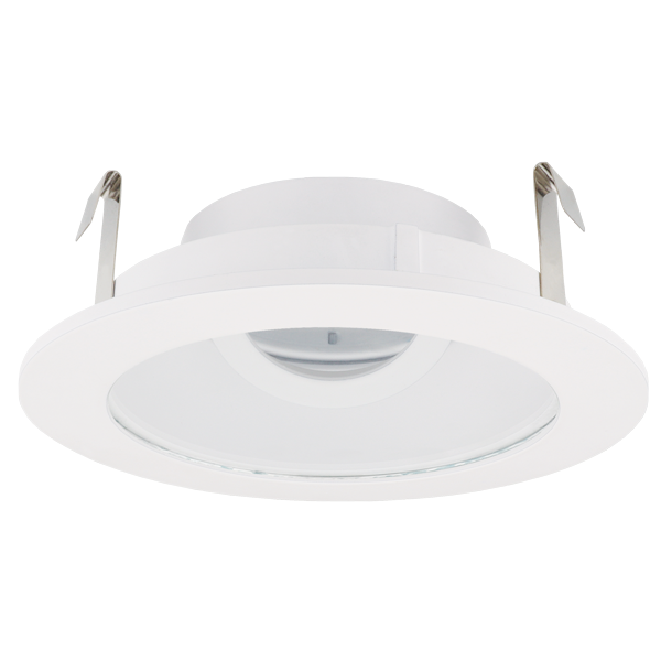 Elco Lighting Pex 4" Round Adjustable Reflector with Clear Glass Lens, Black with White Trim, ELK4111B