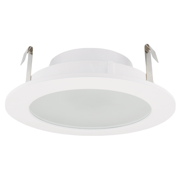 Elco Lighting Pex 4" Round Adjustable Reflector with Frosted Lens, Black with White Trim, ELK4112B