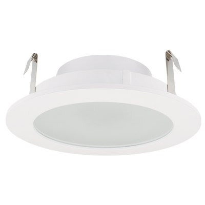 Elco Lighting Pex 4" Round Adjustable Reflector with Frosted Lens, Haze with White Trim, ELK4112H