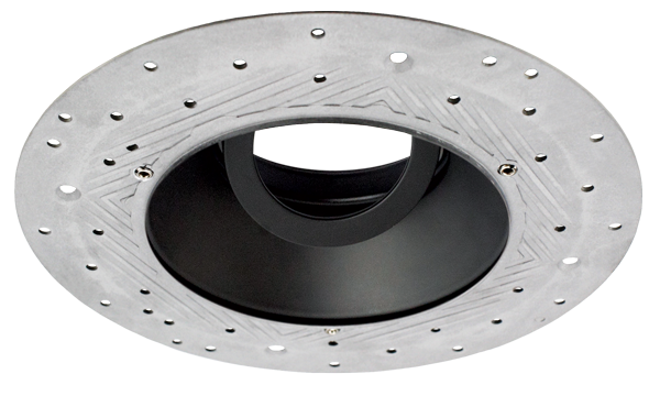 Elco Lighting Pex 4" Round Trimless Adjustable Reflector, Koto, Black, ELK430B