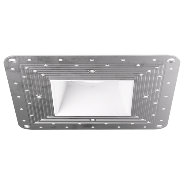 Elco Lighting Pex™ 4" Square Adjustable Trimless Smooth Reflector Trim, Black, ELK459B