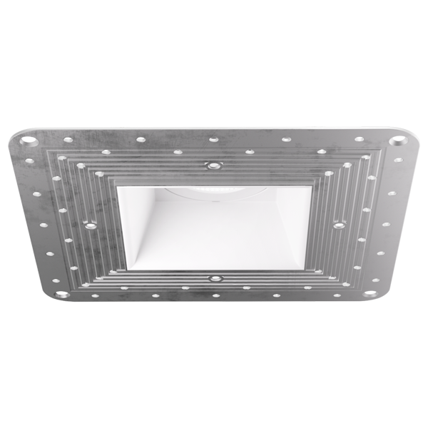 Elco Lighting Pex™ 4" Square Adjustable Trimless Smooth Reflector Trim, Haze, ELK459H