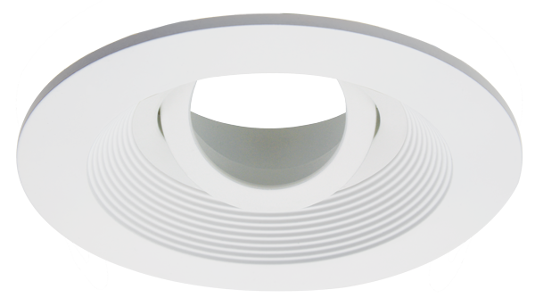 Elco Lighting Unique 4" Round Adjustable Baffle for Koto Module, White, ELK4713W