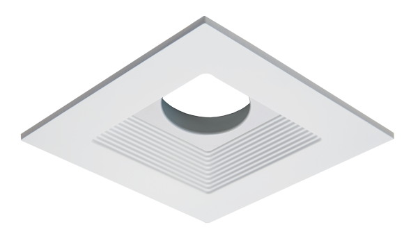 Elco Lighting Unique 4" Square Baffle for Koto Module, White, ELK4716W