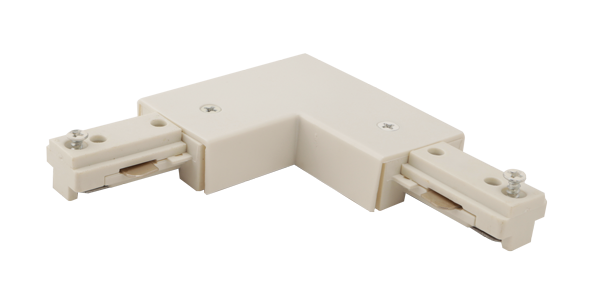 Elco Lighting L Connector Track Accessory, 1 Circuit, 90°, White, EP804W