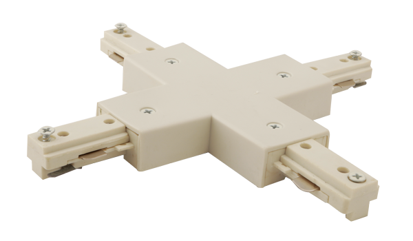 Elco Lighting "X" Connector Track Accessory, 1 Circuit, Natural, EP806N