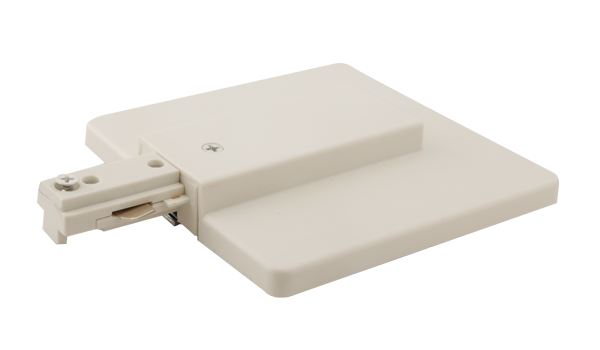 Elco Lighting End Feed Kit Track Accessory, 1 Circuit, Outlet Box Mount, Natural, EP810N