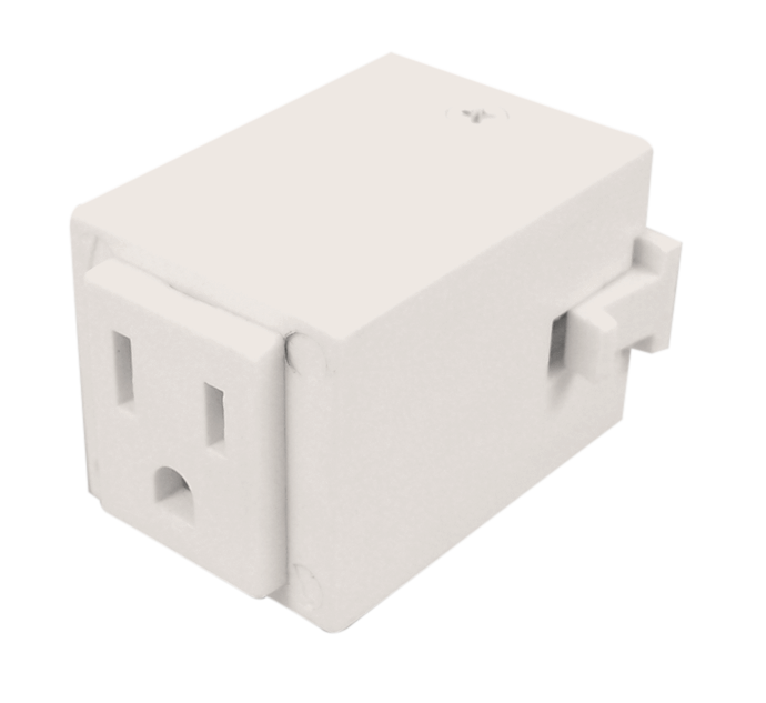 Elco Lighting Outlet Adapter Track Accessory, 1 or 2 Circuit, Black, EP814B