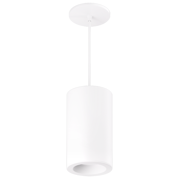 Elco Lighting Ply Sylo 4" Pendant, 15W, CCT Selectable, CRI90, 120V, Triac/ELV Dimming, White, EPD427L3CT5W