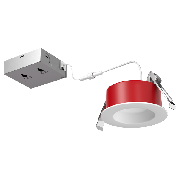 Elco Lighting ERT417F 4" LED Fire Rated Recessed Downlight, 15W, CCT Selectable, CRI90, Triac/ELV Dimming, ERT417FCT5W